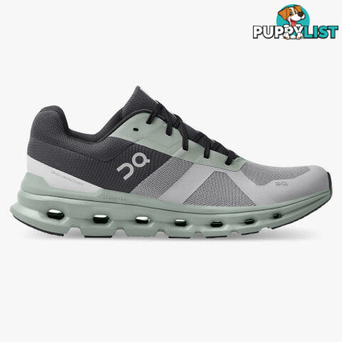 Cloudrunner Mens Running Shoe-Alloy/Moss-8 - ON