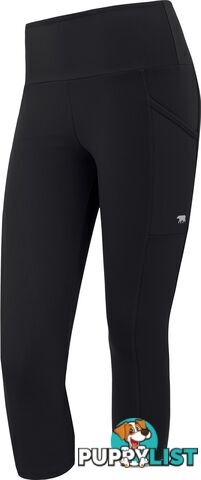 Running Bare Ab Waisted Power Moves 7/8 Tight - Black - RUNNING BARE - 9315800308043