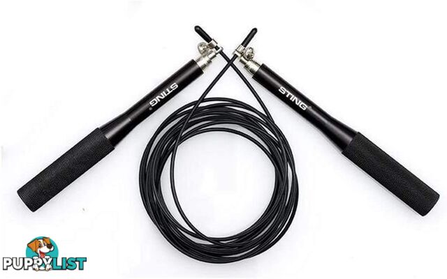 Sting Viper Cross Train Speed 10 Ft Skipping Rope - Black - STING