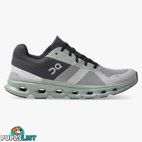 Cloudrunner Mens Running Shoe-Alloy/Moss-8 - ON