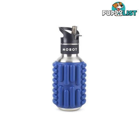 Mobot Firecracker 500ml Foam Roller Water Bottle - Blue Steel - MOBOT