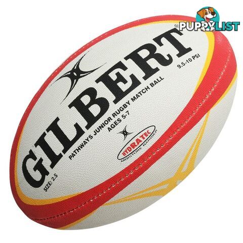 Gilbert Pathways Match Size 2.5 Jnr Union Training Ball - Yellow - GILBERT - 9312555292108