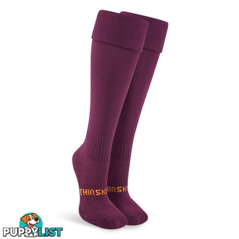 Thinskins Fine Knit Football Socks - Maroon - THINSKINS - 9318317110253