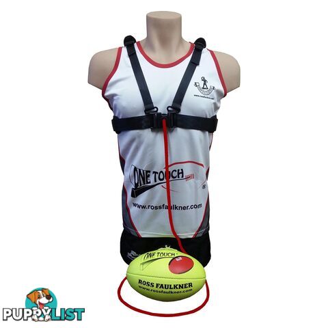 Ross Faulkner One Touch Size 4 Intermediate Harness AFL Trainer - Red - ROSSFAULKNER