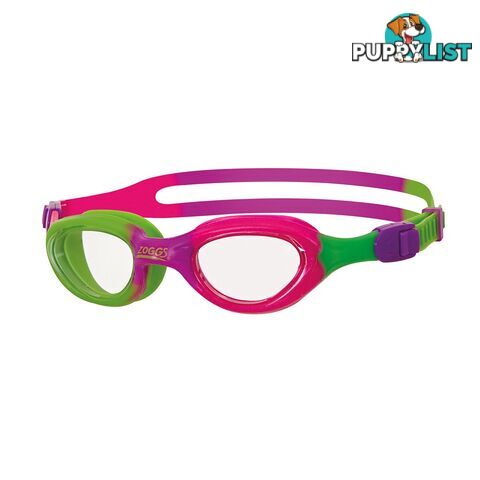 Zoggs Little Super Seal Swim Goggles-Green/Purple/Pink/Clear - ZOGGS - 749266048516