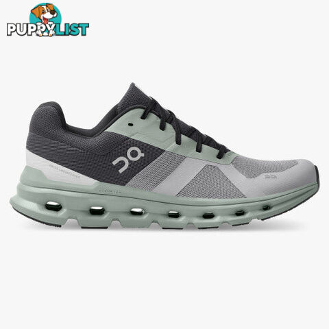 Cloudrunner Mens Running Shoe-Alloy/Moss-8 - ON