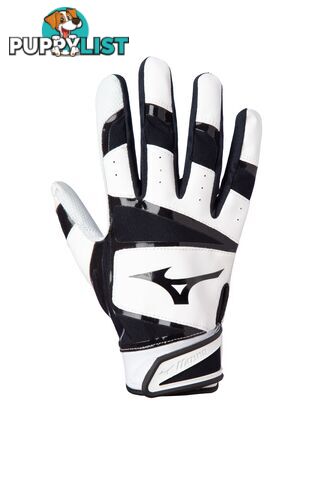 Mizuno B-303 Baseball/Softball Batting Gloves - Black - MIZUNO