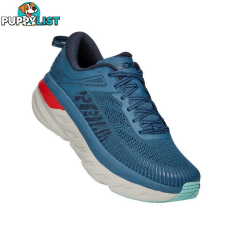 Hoka Mens Bondi 7 Running Shoe - Real Teal/Outer Space - HOKA