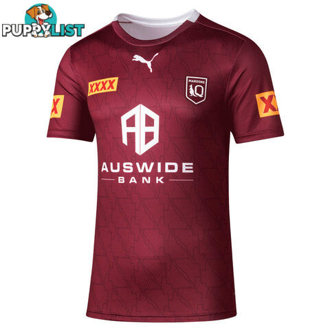 Puma Qld Maroons Adults 2022 Training Tee - Burgundy - PUMA