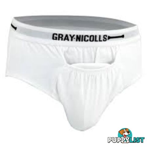 Gray-Nicolls Cricket Mens Briefs - White lSize 2XL - GRAYNICOLLS