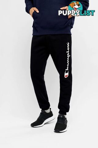 Champion Mens Script Cuff Pant - Black - CHAMPION - 9319868939522