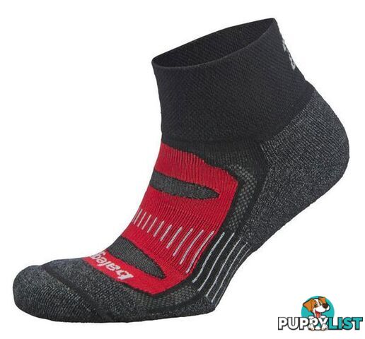 Balega Small Blister Resist Quarter Socks - Black/Red - BALEGA - 818953017965