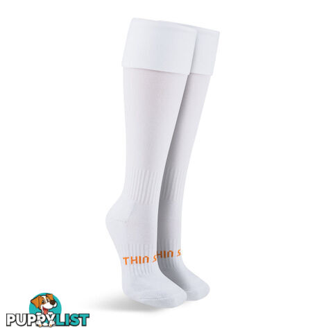 Thinskins Fine Knit Football Socks - White - THINSKINS