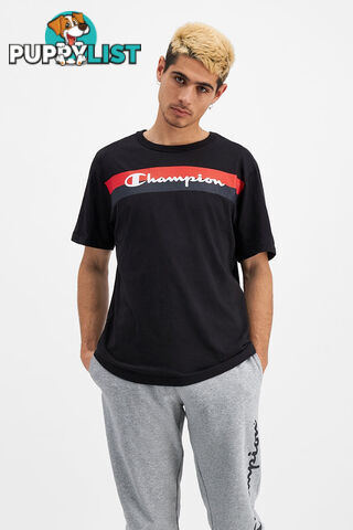 Champion Mens SPS Graphic Print Tee - Black - CHAMPION