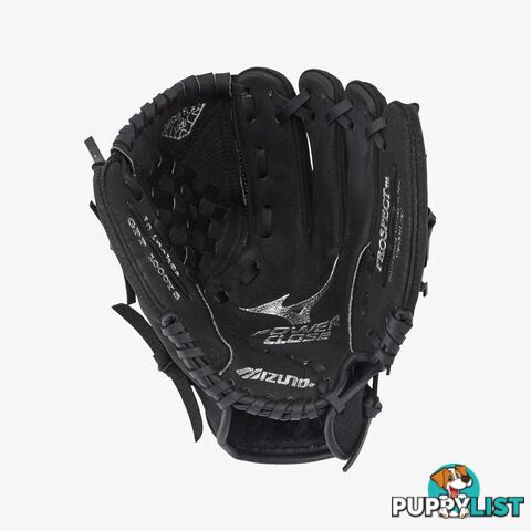 Mizuno Prospect Powerclose 10.5 Inch RHT Baseball Ball Glove - Black/Grey - MIZUNO