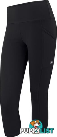 Running Bare Ab Waisted Power Moves 7/8 Tight - Black - RUNNING BARE - 9315800308036