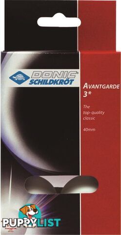 Donic Schildkrot 6 Pk Advantguard 3 Star Table Tennis Balls - White - DONIC