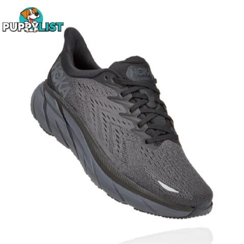 Hoka Mens Clifton 8 Running Shoe - Black/Black - HOKA