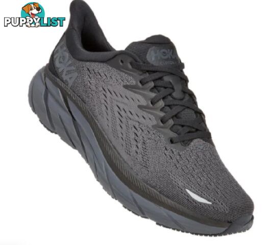 Hoka Clifton 8 2E Mens Running Shoe - Black/Black - HOKA