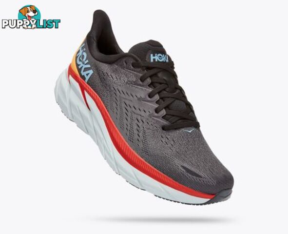 Hoka Mens Clifton 8 Wide Running Shoe - Anthracite/Castlerock - HOKA