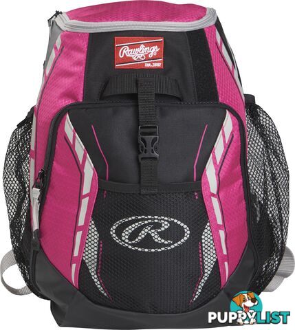 Rawlings Youth Players Baseball/Softball Backpack - Neon Pink - RAWLINGS