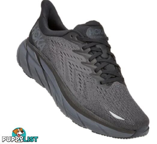 Hoka Clifton 8 D Womens Running Shoe - Black/Black - HOKA