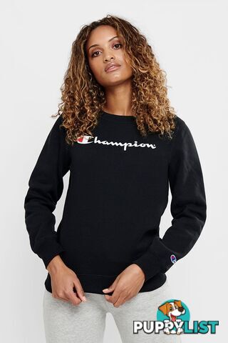 Champion Womens Script Crew - Black - CHAMPION - 9351950118798