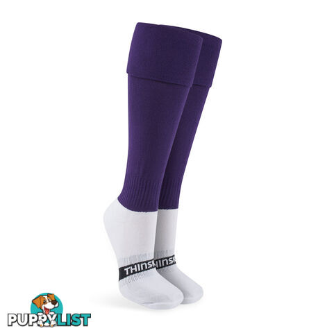 Thinskins Fine Knit Football Socks - Purple - THINSKINS