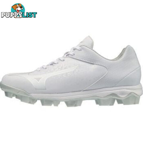 Mizuno Womens Wave Finch Select Nine Moulded Baseball/Softball Cleat - White/White - MIZUNO