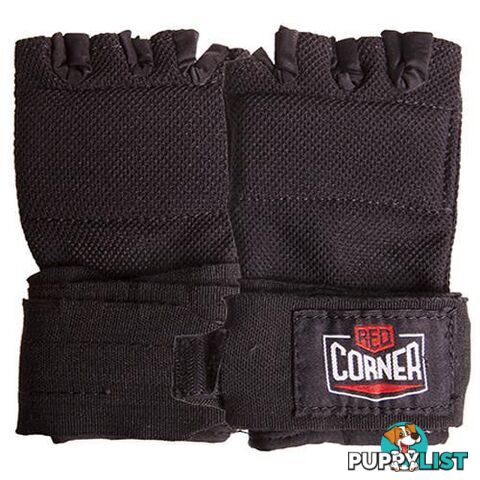 Red Corner Boxing Quick Wraps - Black - RED CORNER - 9348605001895