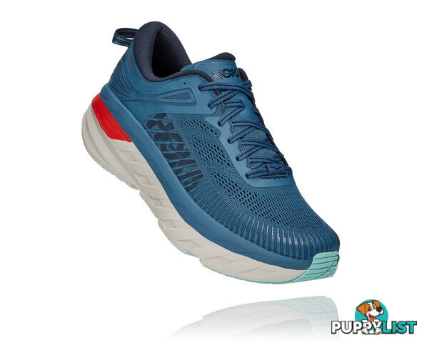 Hoka Mens Bondi 7 Running Shoe - Real Teal/Outer Space - HOKA