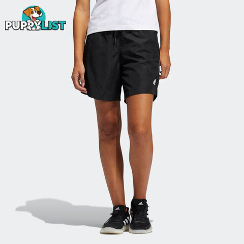 Adidas Womens Wvn Longer Short-Black-XS - ADIDAS