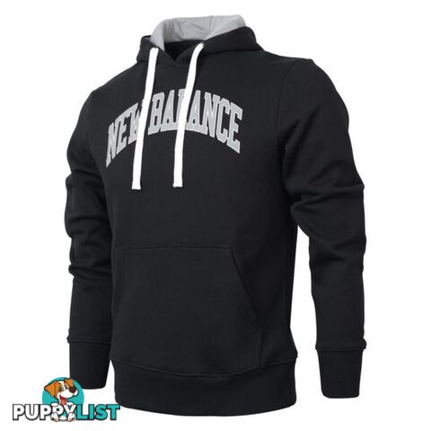 New Balance Mens Logo Hoodie- Black - NEWBALANCE