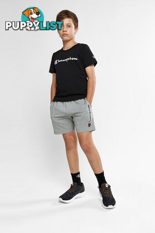 Champion Kids Jersey Script Short - Grey - CHAMPION