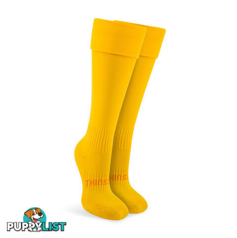 Thinskins Fine Knit Football Socks - Gold - THINSKINS