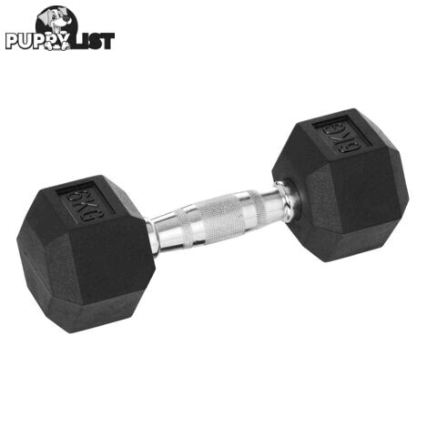 EdgeFit Rubber Hex Dumbbell 6kg - EDGEFIT