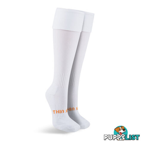 Thinskins Fine Knit Football Socks - White - THINSKINS