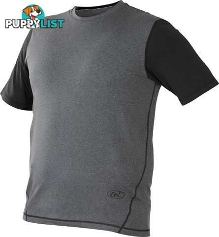 Rawlings Youth Hurler Performance SS Tee - Graphite/Black - RAWLINGS