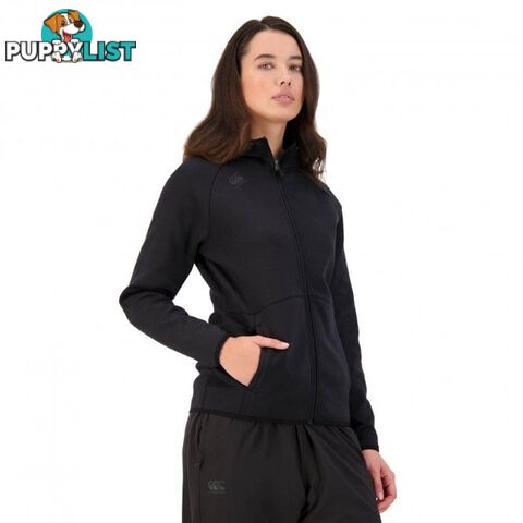 Canterbury Womens Vapodri FZ Tempo Hooded Sweat - Jet Black - CANTERBURY