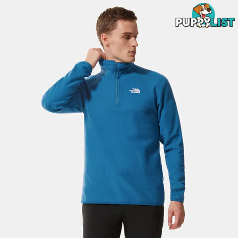 The North Face Mens 100 Glacier 1/4 Zip Top - Banff Blue - THE NORTH FACE