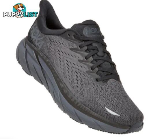 Hoka Clifton 8 D Womens Running Shoe - Black/Black - HOKA