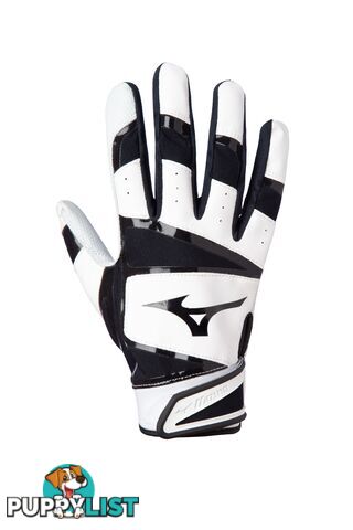 Mizuno B-303 Baseball/Softball Batting Gloves - Black - MIZUNO