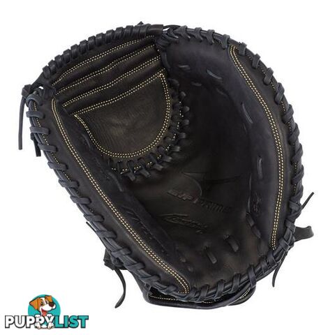 Mizuno MVP Prime SE 34 Inch Baseball RHT Catchers Mitt - Black/Gold - MIZUNO - 9342556357452