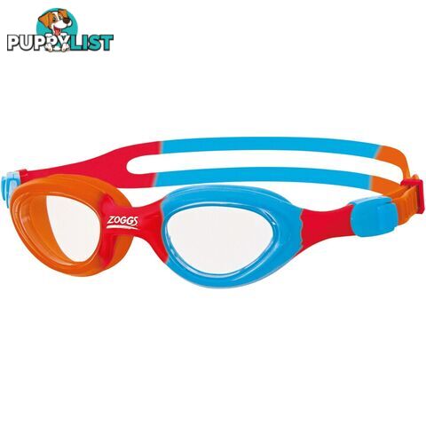 Zoggs Little Super Seal Swim Goggles-Orange/Blue/Red/Clear - ZOGGS - 749266058515