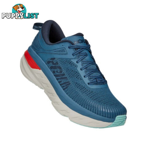 Hoka Mens Bondi 7 Running Shoe - Real Teal/Outer Space - HOKA