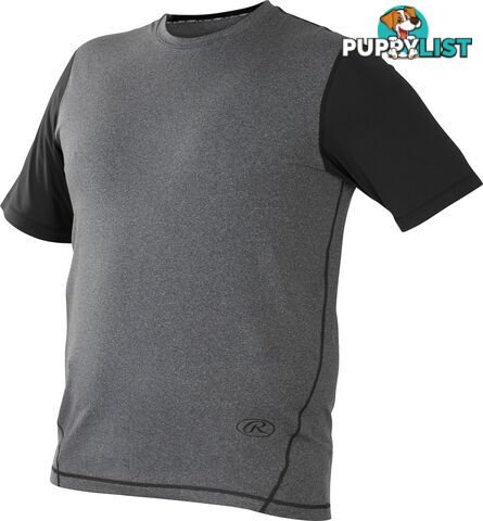 Rawlings Youth Hurler Performance SS Tee - Graphite/Black - RAWLINGS