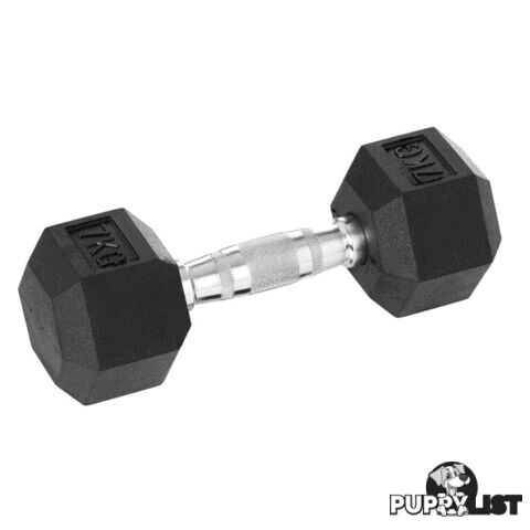 HCE Rubber Hex 7kg Dumbbell - HCE - 2200001092617