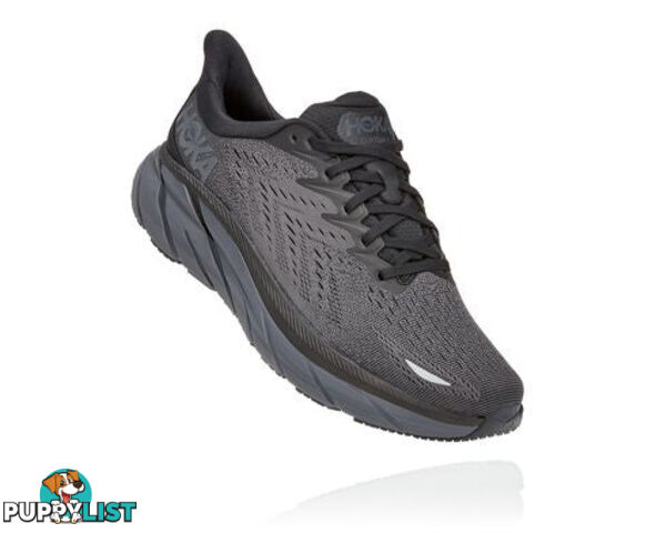 Hoka Mens Clifton 8 Running Shoe - Black/Black - HOKA