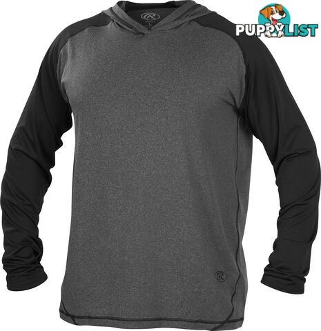 Rawlings Adult Hurler Lightweight Hoodie - Graphite/Black - RAWLINGS