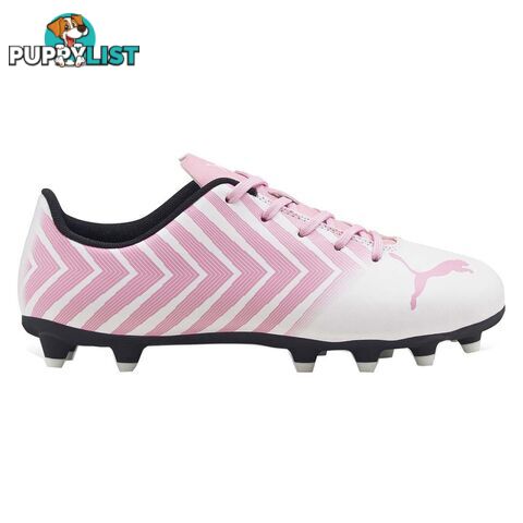 Puma Tacto II FG/AG Kids Footy Boot - White/Prism Pink - PUMA